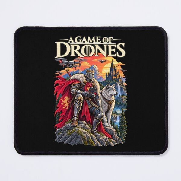 Item preview, A Game of Drones Knight and Wolf designed and sold by Lombardino.