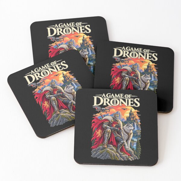Item preview, A Game of Drones Knight and Wolf designed and sold by Lombardino.