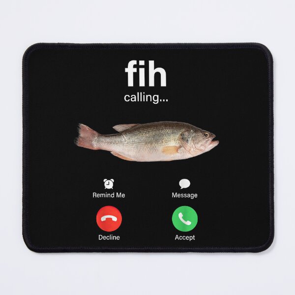 Item preview, Fih Calling Decline Accept Funny Fish Phone Call Meme Fishing T-Shirt designed and sold by Banyvim.