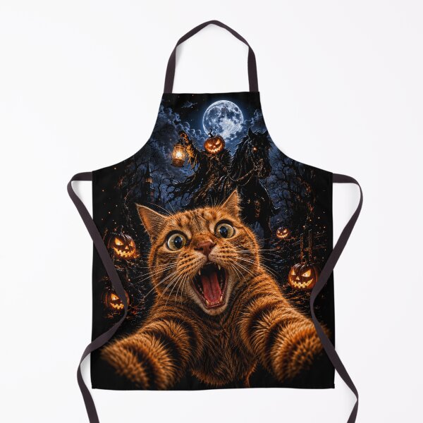 Item preview, Funny Halloween Selfie Cat Horseman Pumpkins Moon Night designed and sold by will freed18.