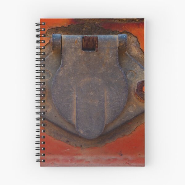 Item preview, Rusty Metal Latch On Orange Painted Trailer Door With Peeling Paint And Weathered Texture designed and sold by Nmallia.