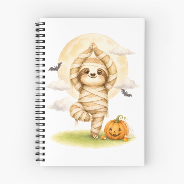 Item preview, Halloween Tree Pose Mummy Sloth designed and sold by YogiAnimalArt.