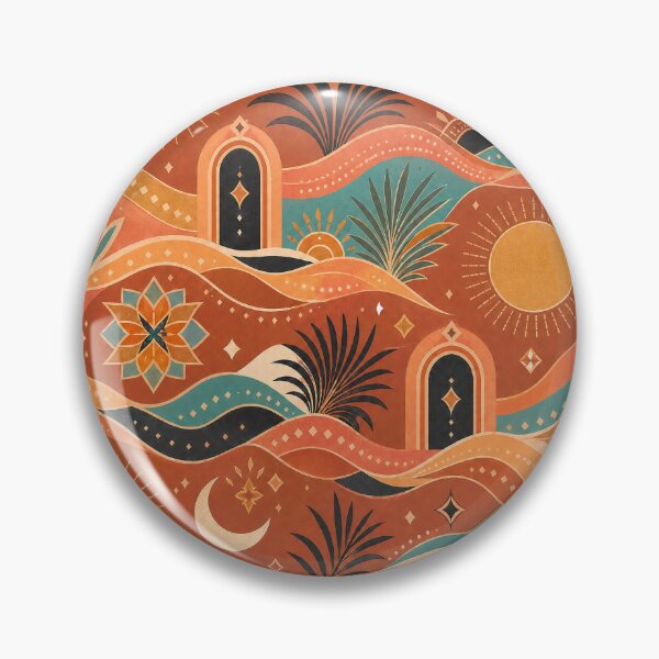 Item preview, Boho Desert Sun and Moon Pattern designed and sold by TheNightsCrest.