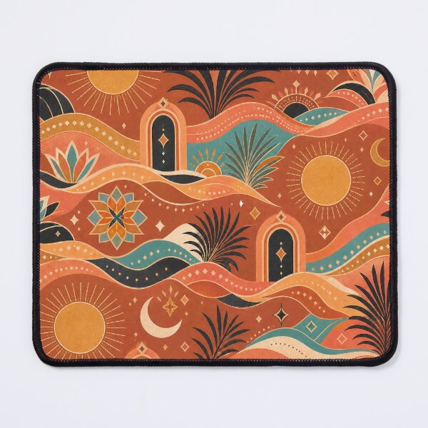 Item preview, Boho Desert Sun and Moon Pattern designed and sold by TheNightsCrest.