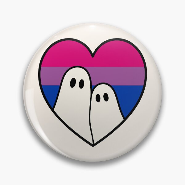 Item preview, Bisexual Ghost Couple – Halloween LGBTQ Pride Heart designed and sold by Cannaxes Studio.