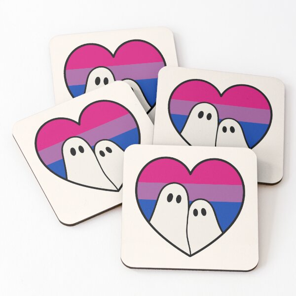 Item preview, Bisexual Ghost Couple – Halloween LGBTQ Pride Heart designed and sold by Cannaxes Studio.