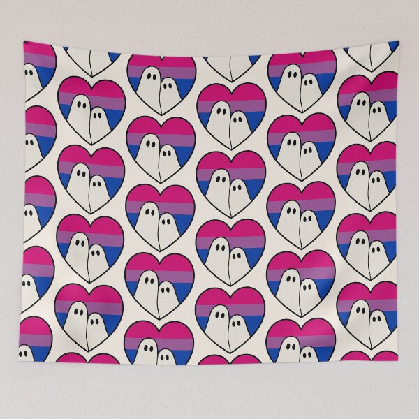 Item preview, Bisexual Ghost Couple – Halloween LGBTQ Pride Heart designed and sold by Cannaxes Studio.
