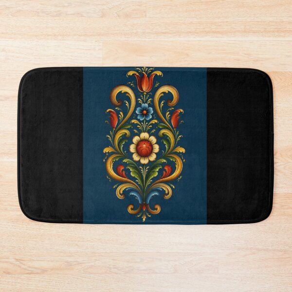 Item preview, Norwegian Blue Telemark Rosemaling ,Rosemaling Blue and Red  designed and sold by Owneysweet.