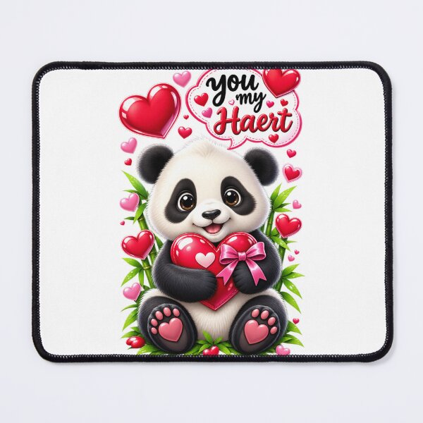 Item preview, cute panda (you my haert) t shirt designed and sold by everyone cloth house.