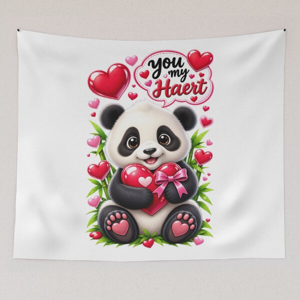 Item preview, cute panda (you my haert) t shirt  designed and sold by everyone cloth house.