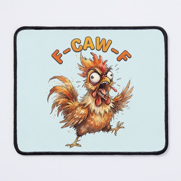 Item preview, Angry Screaming Rooster Crazy Cartoon Chicken Art designed and sold by chriswo-design.