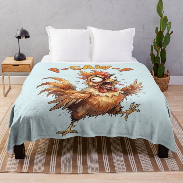 Item preview, Angry Screaming Rooster Crazy Cartoon Chicken Art designed and sold by chriswo-design.
