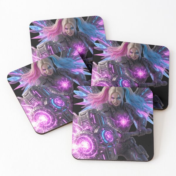 Artikelvorschau, Cyberpunk-Clowness Harley Sci-Fi Neon Jester entworfen und verkauft von EvolutionMerch.