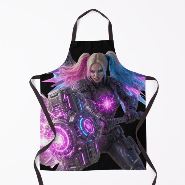 Item preview, Cyberpunk Clowness Harley Sci-Fi Neon Jester designed and sold by EvolutionMerch.