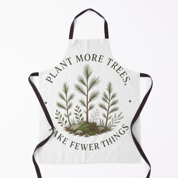 Item preview, Plant More Trees – Organic Pine Sapling Botanical Illustration – Forest Green Eco Art – Nature Conservation Design designed and sold by bobscraze.