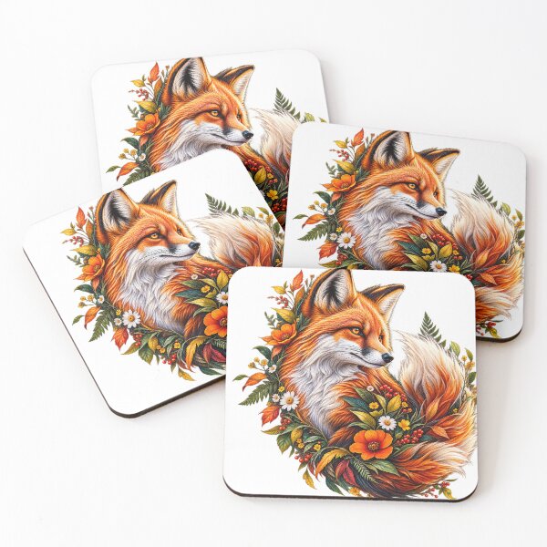 Item preview, Botanical Fox Wildflower Art designed and sold by wildflux.