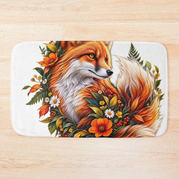 Item preview, Botanical Fox Wildflower Art designed and sold by wildflux.