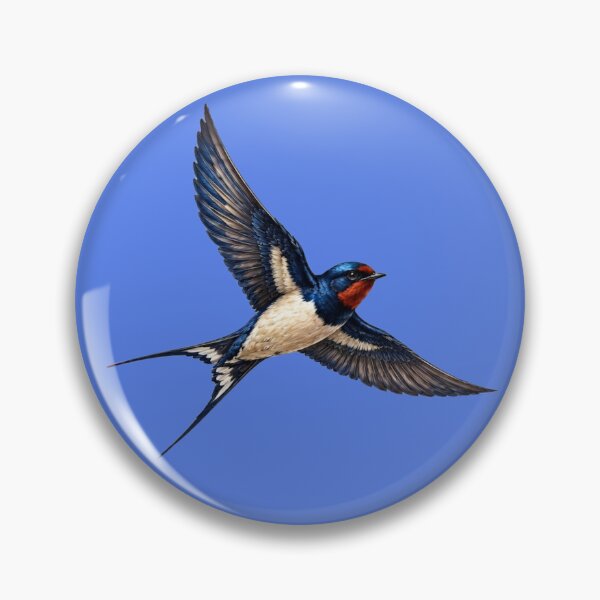 Item preview, Elegant Barn Swallow flying - Spring Nature Art designed and sold by Evelashop.