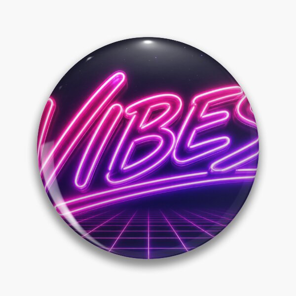 Item preview, Neon Purple VIBES Retro Aesthetic Grid Design designed and sold by Ink-verse-.