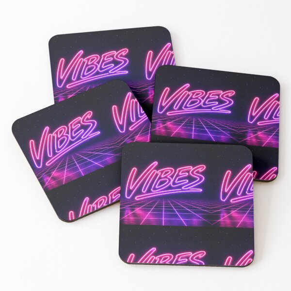 Item preview, Neon Purple VIBES Retro Aesthetic Grid Design designed and sold by Ink-verse-.