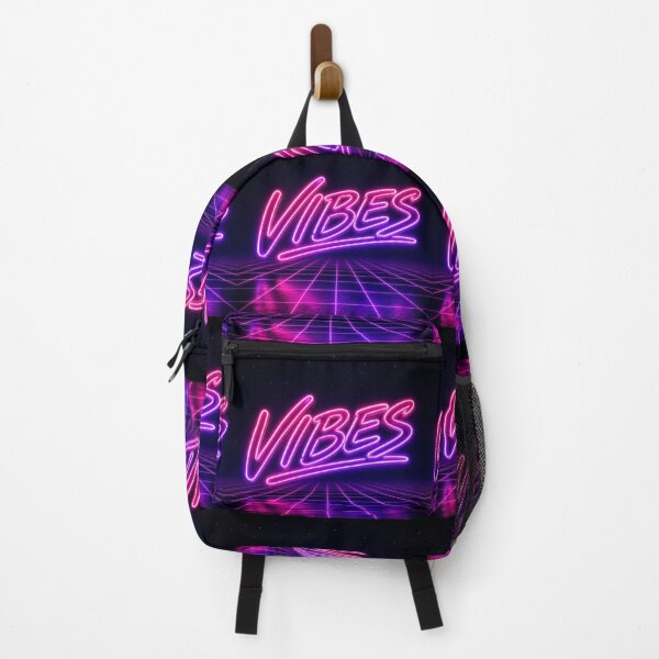 Item preview, Neon Purple VIBES Retro Aesthetic Grid Design designed and sold by Ink-verse-.