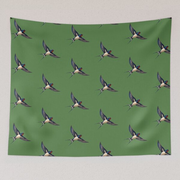 Item preview, Elegant Barn Swallow flying - Spring Nature Art designed and sold by Evelashop.