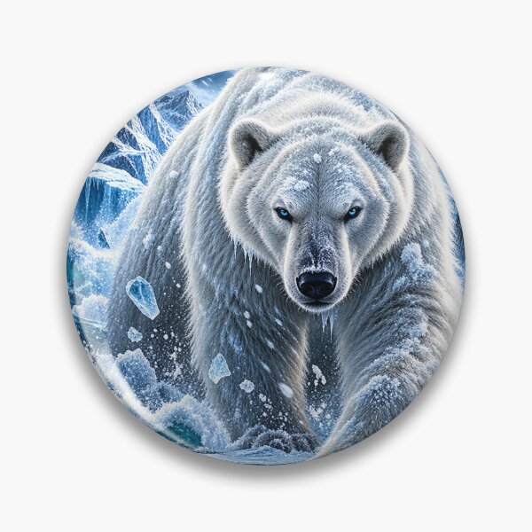 Item preview, Polar Bear Arctic Storm Wildlife Art designed and sold by wildflux.