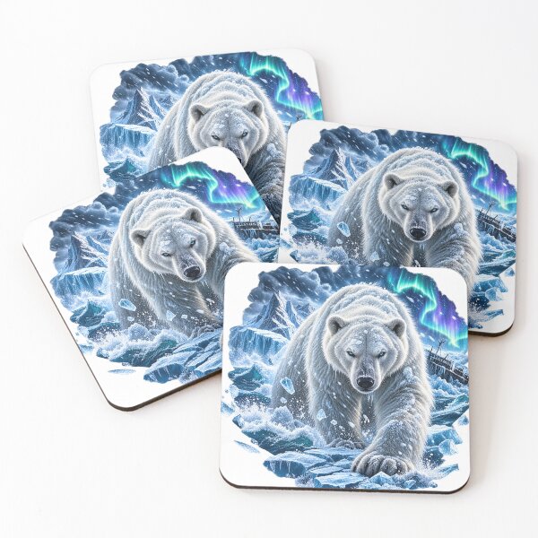 Item preview, Polar Bear Arctic Storm Wildlife Art designed and sold by wildflux.