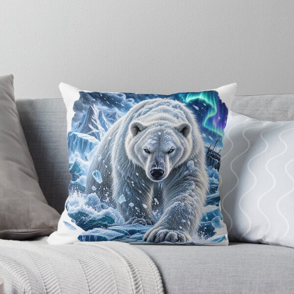 Item preview, Polar Bear Arctic Storm Wildlife Art designed and sold by wildflux.