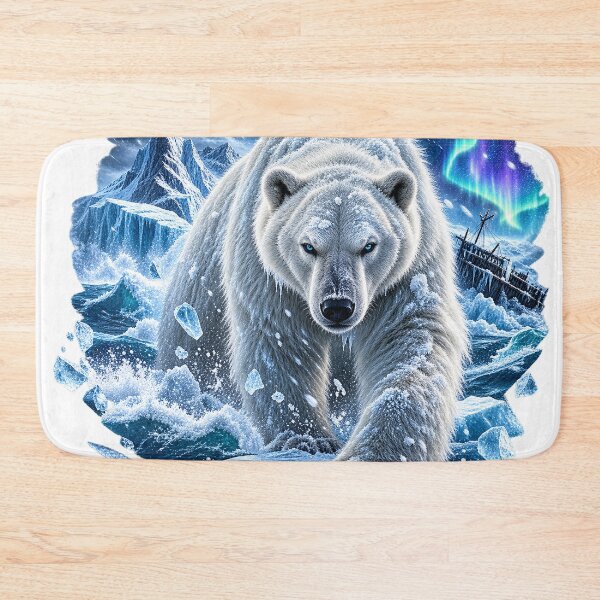 Item preview, Polar Bear Arctic Storm Wildlife Art designed and sold by wildflux.