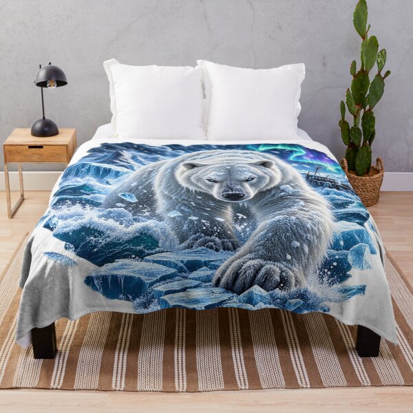 Item preview, Polar Bear Arctic Storm Wildlife Art designed and sold by wildflux.