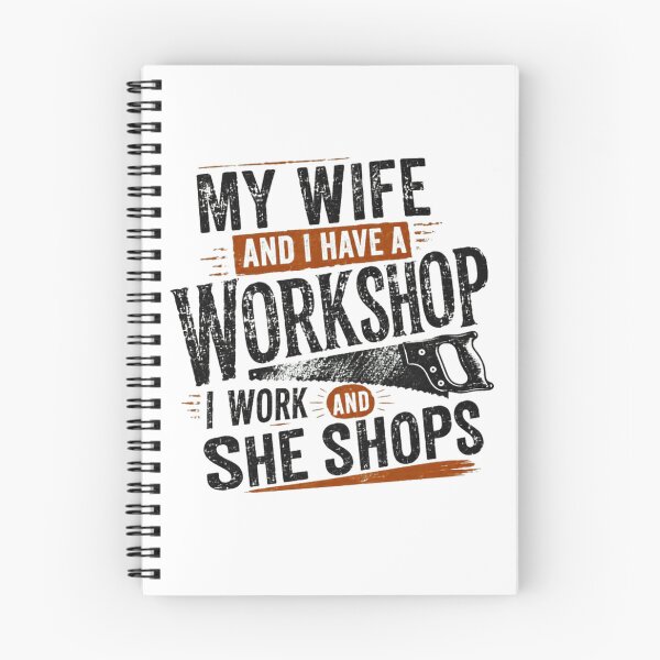Item preview, My Wife And I Have A Workshop I Work And She Shops Woodworker Husband Wife Couple Humor designed and sold by RetroMini2026.