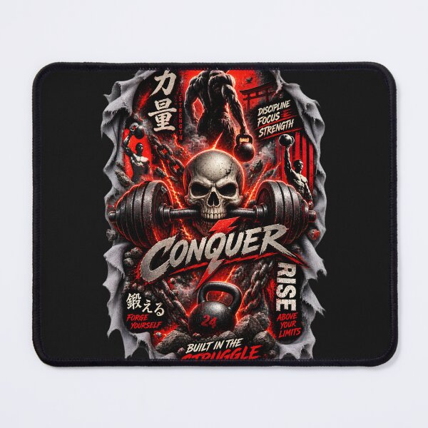 Item preview, 3D Skull Strength Gym Motivation designed and sold by AI-Only Creations.