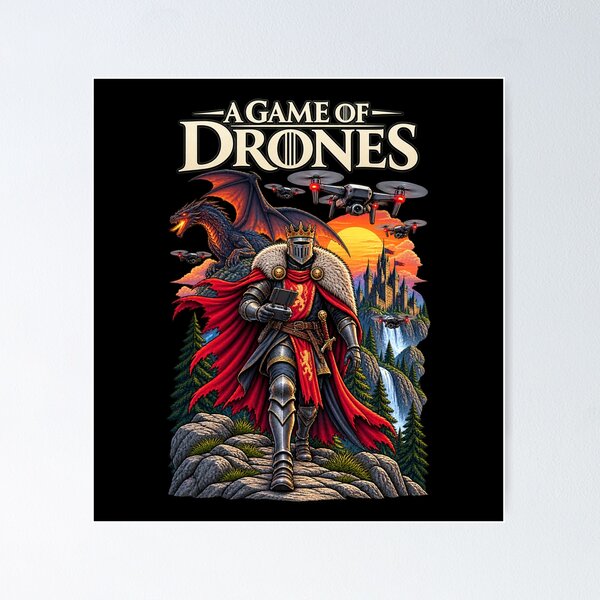 Item preview, A Game of Drones Knight and Dragon designed and sold by Lombardino.