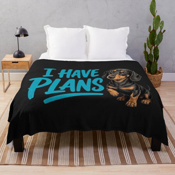Item preview, Funny Dachshund I Have Plans Dog Humor designed and sold by AdicretorDesign.