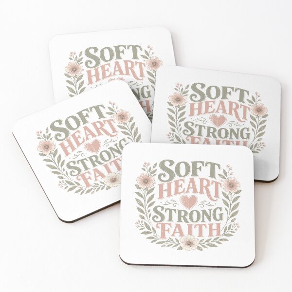 Item preview, Soft Heart Strong Faith Christian Floral Inspirational Faith Design designed and sold by SoulThread Studio.