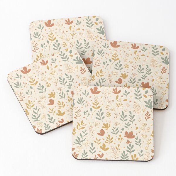 Item preview, Retro Boho Botanical Pattern | Minimalist Earthy Floral Wildflower Aesthetic Surface Design designed and sold by Jayara [Born To Reign].