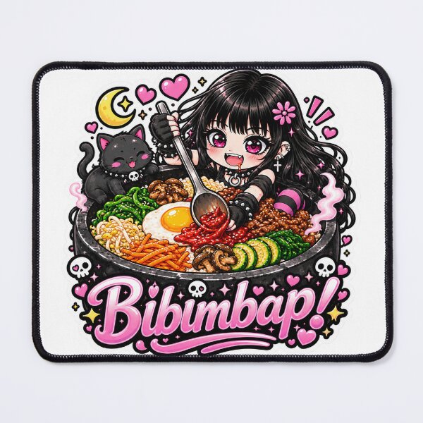 Item preview, Goth Food Gremlin Loves Bibimbap designed and sold by AnnekeJordaan.