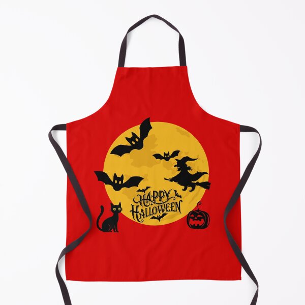 Item preview, Happy Halloween Witch and Black Cats – Spooky Bat Moon Design designed and sold by AaryaGraphics.