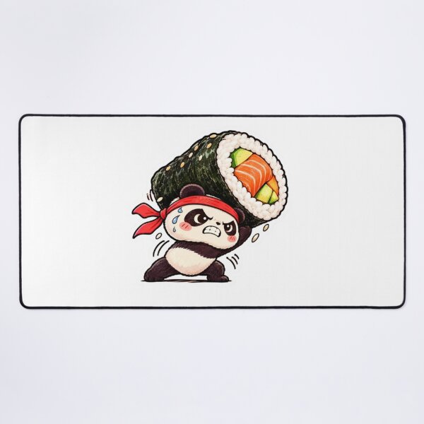 Item preview, Strong Ninja Panda Lifting Giant Sushi Roll designed and sold by Snurly.