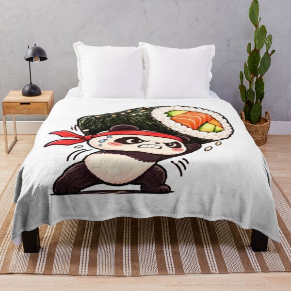 Item preview, Strong Ninja Panda Lifting Giant Sushi Roll designed and sold by Snurly.