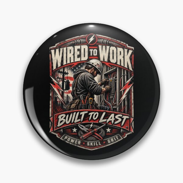 Item preview, Wired to Work Built to Last - Vintage Electrician Skilled Trades T-Shirt designed and sold by DomKo10.