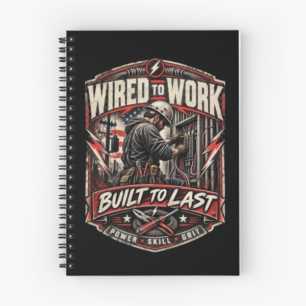 Item preview, Wired to Work Built to Last - Vintage Electrician Skilled Trades T-Shirt designed and sold by DomKo10.