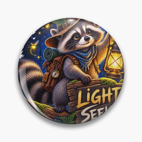Item preview, Light Seeker Raccoon Lantern Wildlife Art designed and sold by wildflux.