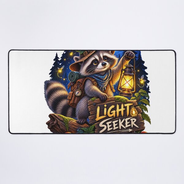 Item preview, Light Seeker Raccoon Lantern Wildlife Art designed and sold by wildflux.
