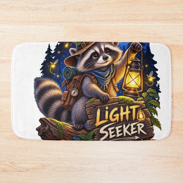 Item preview, Light Seeker Raccoon Lantern Wildlife Art designed and sold by wildflux.