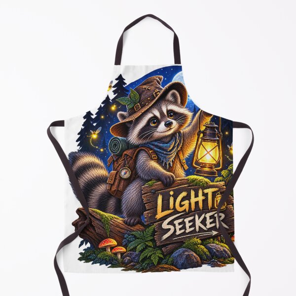 Item preview, Light Seeker Raccoon Lantern Wildlife Art designed and sold by wildflux.