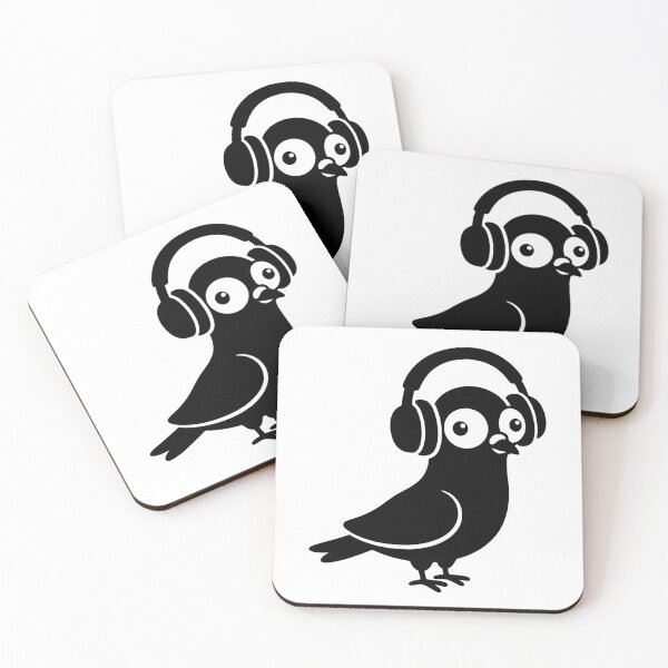 Item preview, A pigeon wearing headphones designed and sold by Visual-Elixir.