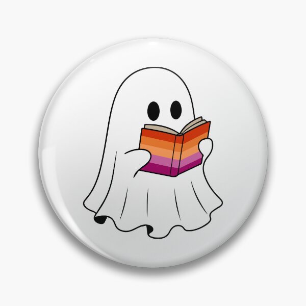 Item preview, Ghost With Book - Lesbian Pride Halloween designed and sold by Cannaxes Studio.