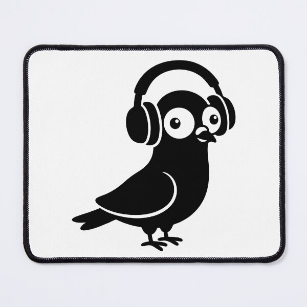 Item preview, A pigeon wearing headphones designed and sold by Visual-Elixir.